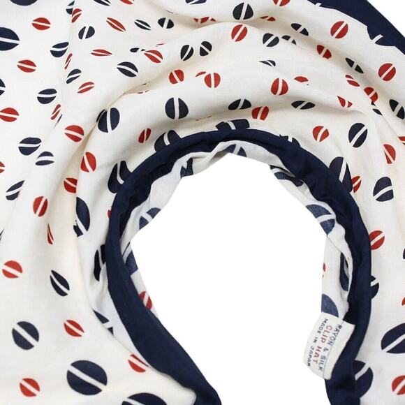 Vintage Triangle Scarf Headband Hat Rayon Silk Polka Dot Made in Japan - Hey Viv - Picture 5 of 8